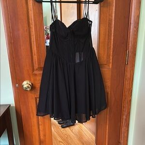 Cotton Candy Black Mini Dress